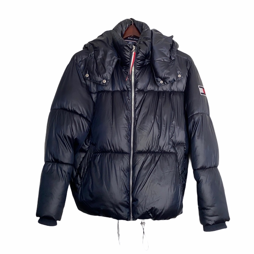 Tommy Hilfiger winter coat shiny navy blue